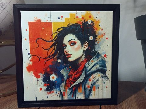 Œuvre sur toile encadrée